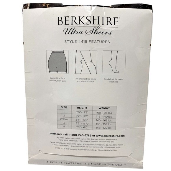 Berkshire Ultra Sheers Control Top Sandalfoot - Picture 4 of 5